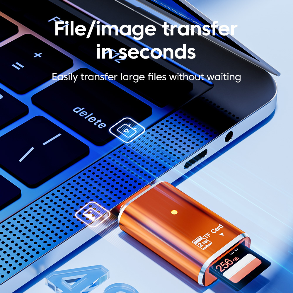 Adapter czytnika kart typu C Czytnik kart Micro SD TF Adapter kart pamięci USB-C Transmisja danych do 2 TB dla iPhone 15 16 Pro PC