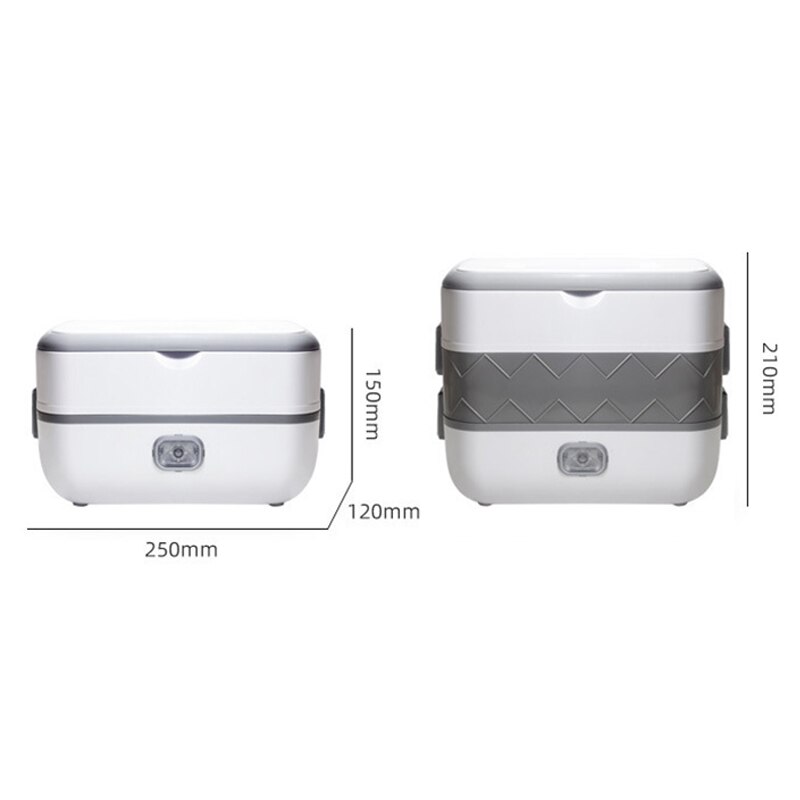 Portable Electric Lunch Box Single/double Layer Mini Food Heating Box Rice Bowl Heating Container Food Warmer Stainless Steel