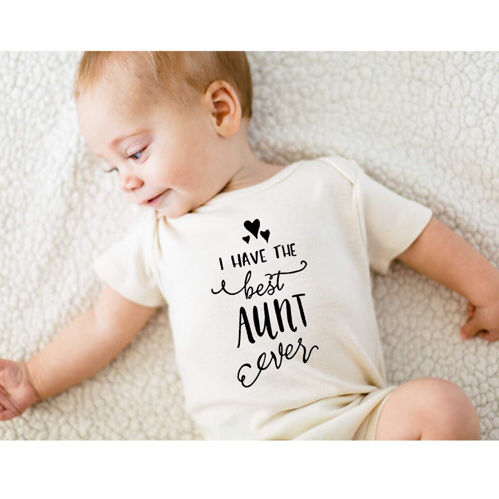 ICH Haben sterben Beste Tante Immer Gedruckt Baby Karosserie Baumwolle Kurzarm Neugeborene Jungen Mädchen Onesie Körper Baby strampler Kleidung