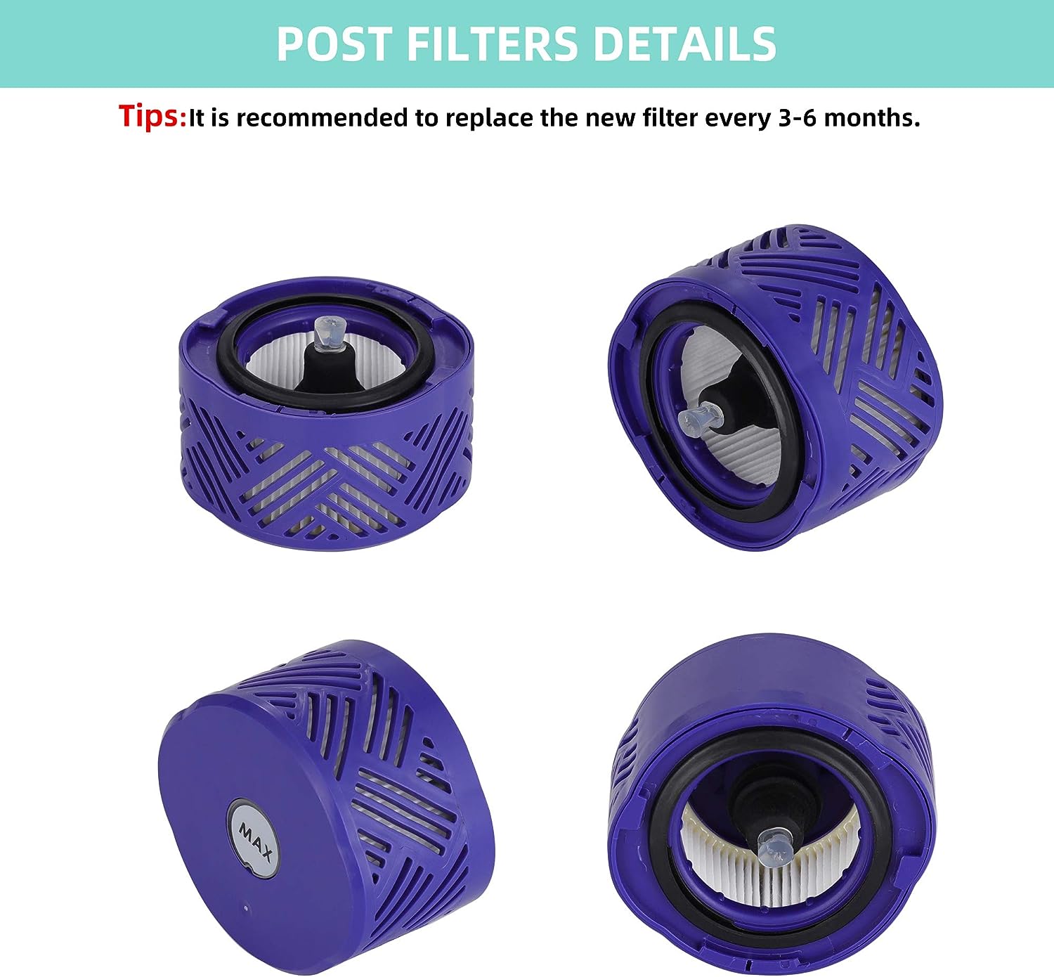 Filtres Hepa pour aspirateur sans fil Dyson V6 DC58 DC59 DC62 DC61 DC74, pièces de rechange pour aspirateur Animal absolu