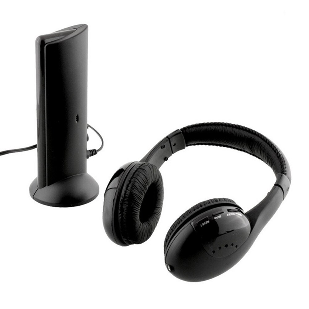 Mulitifunction Wireless Headphone Cordless RF Headset for PC TV Mp3 DVD CD MP3 MP4 5 in 1 Wireless Stereo Headset