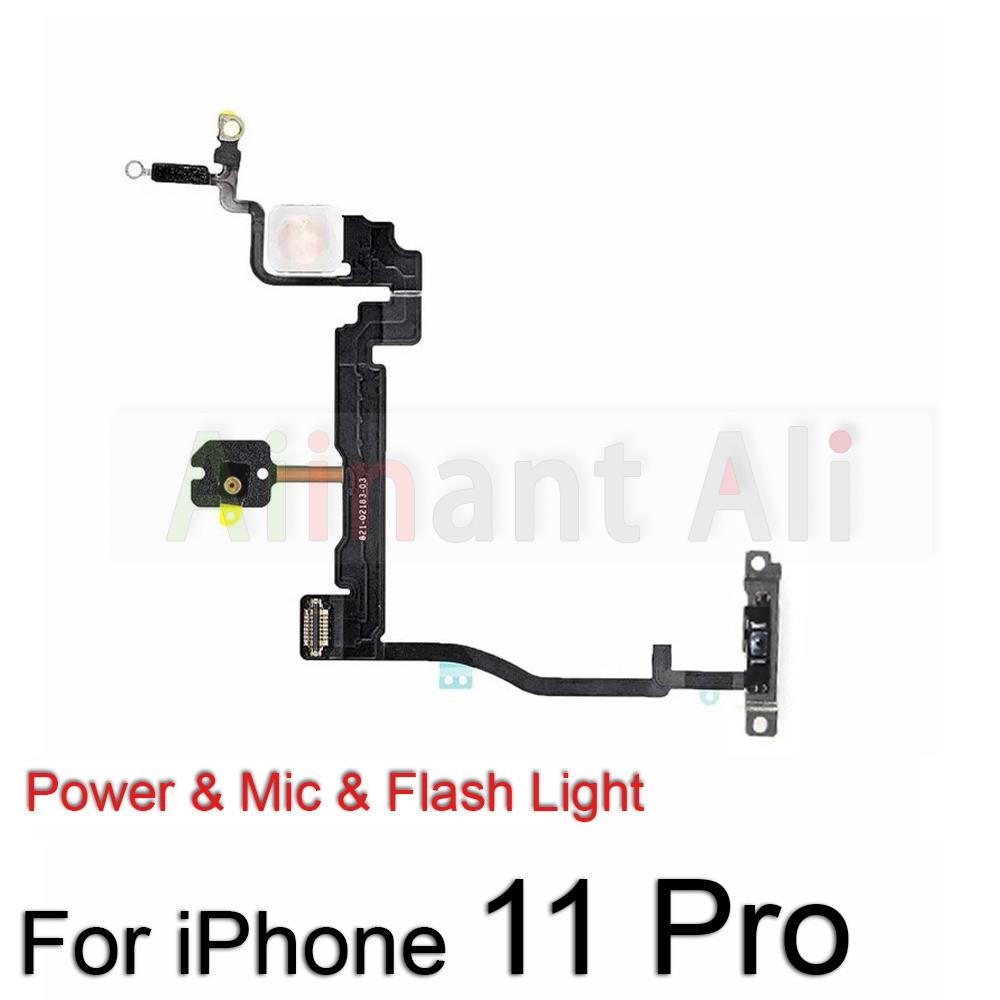 Originele Power Volume Knoppen Mute Draadloze Opladen Flash Licht Macht Flex Kabel Voor Iphone 11 Pro 11Pro Max Reparatie Onderdelen: 11 Pro Power