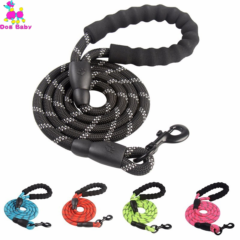 Stor hund reflekterende snor nylon reb kæledyr løb spore snore lang bly hund bjergklatring reb til medium stor stor hund