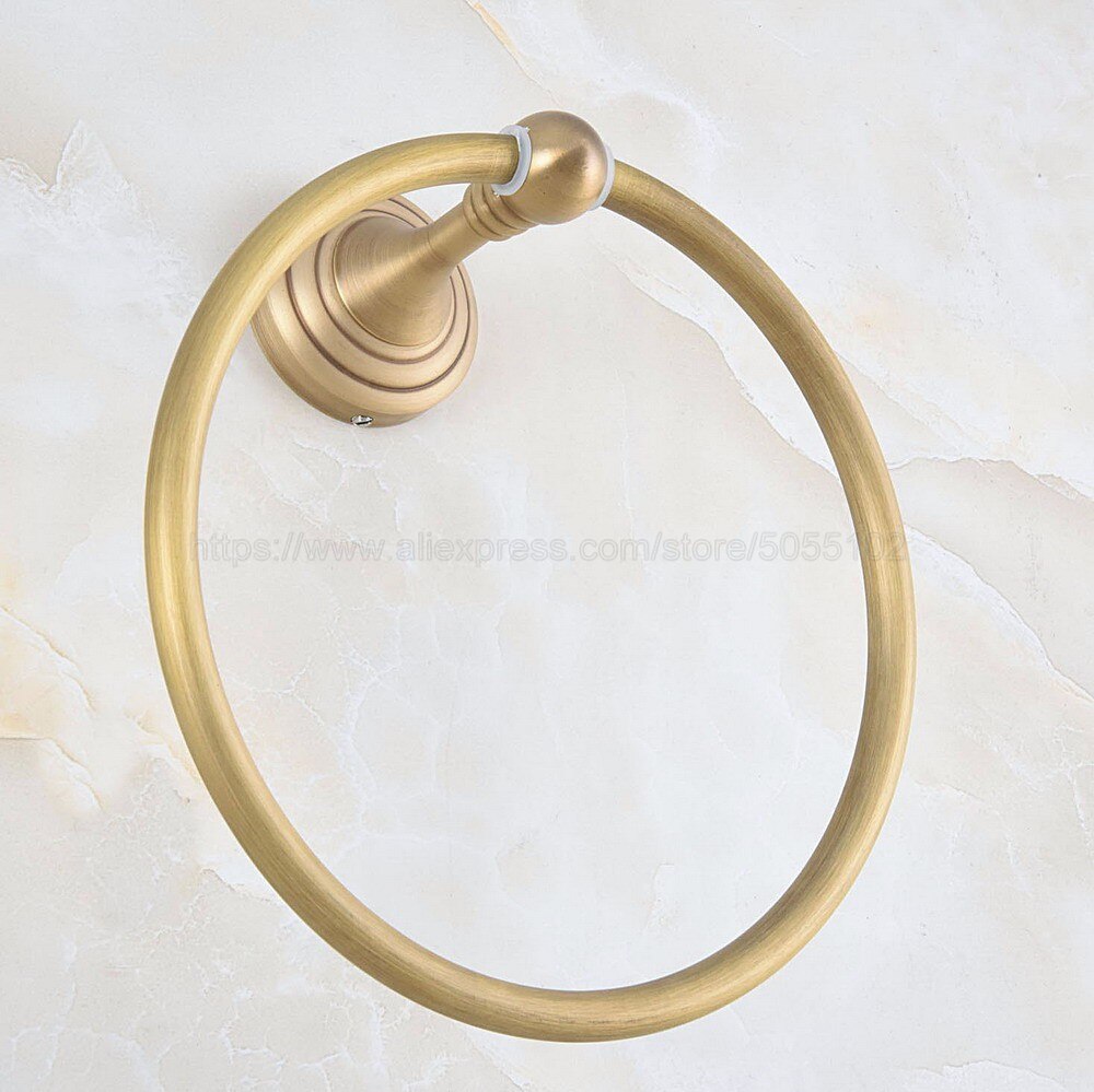 Wall Mounted Towel Ring Towel Bar Lavatory Towel Rack Holder Brass Antique Brass Bathroom Accessories zba727