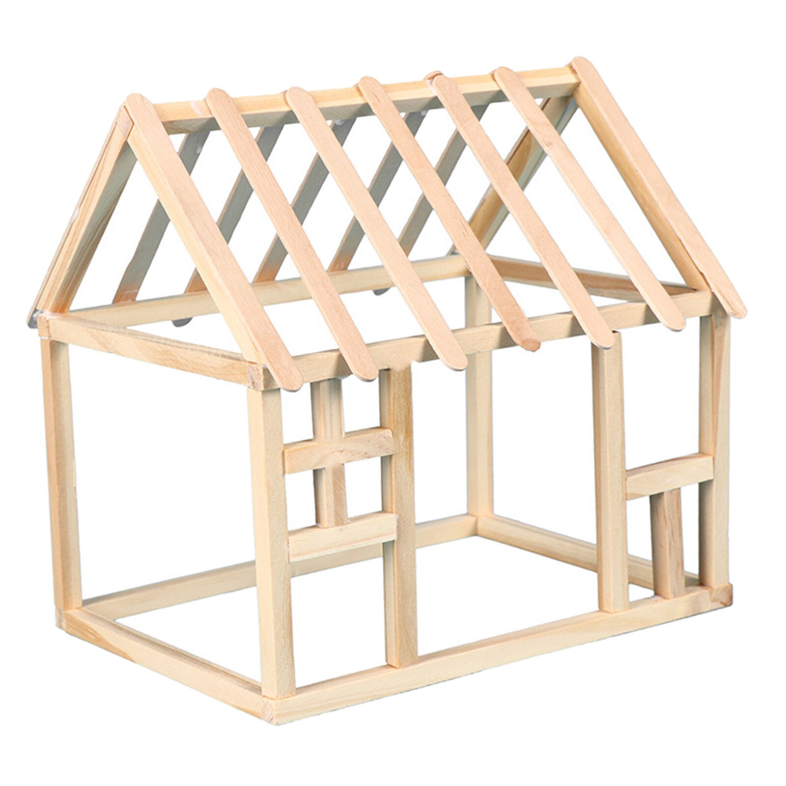 Drewniany domek niedokończone drewniane kabiny zabawki edukacyjne dla dzieci drewniane dzieci DIY rzemiosło