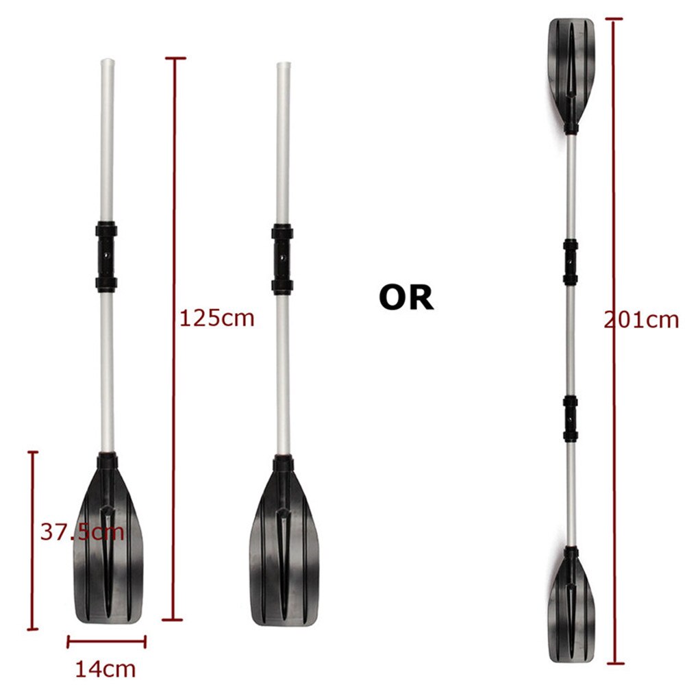 2 Pcs Aluminum Alloy Detachable Assemble Float Afloat Oars Fitting Boat Rafting Paddle Canoe Oar Boating Accessories 201 cm