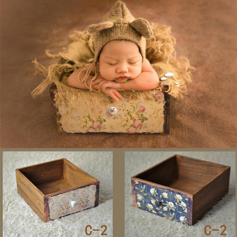 Accessoire de photographie pour -né, accessoire de photographie pour bébé, Studio pour bébé, cadre à tiroir, impression des deux côtés, séance Photo pour -né: C-2
