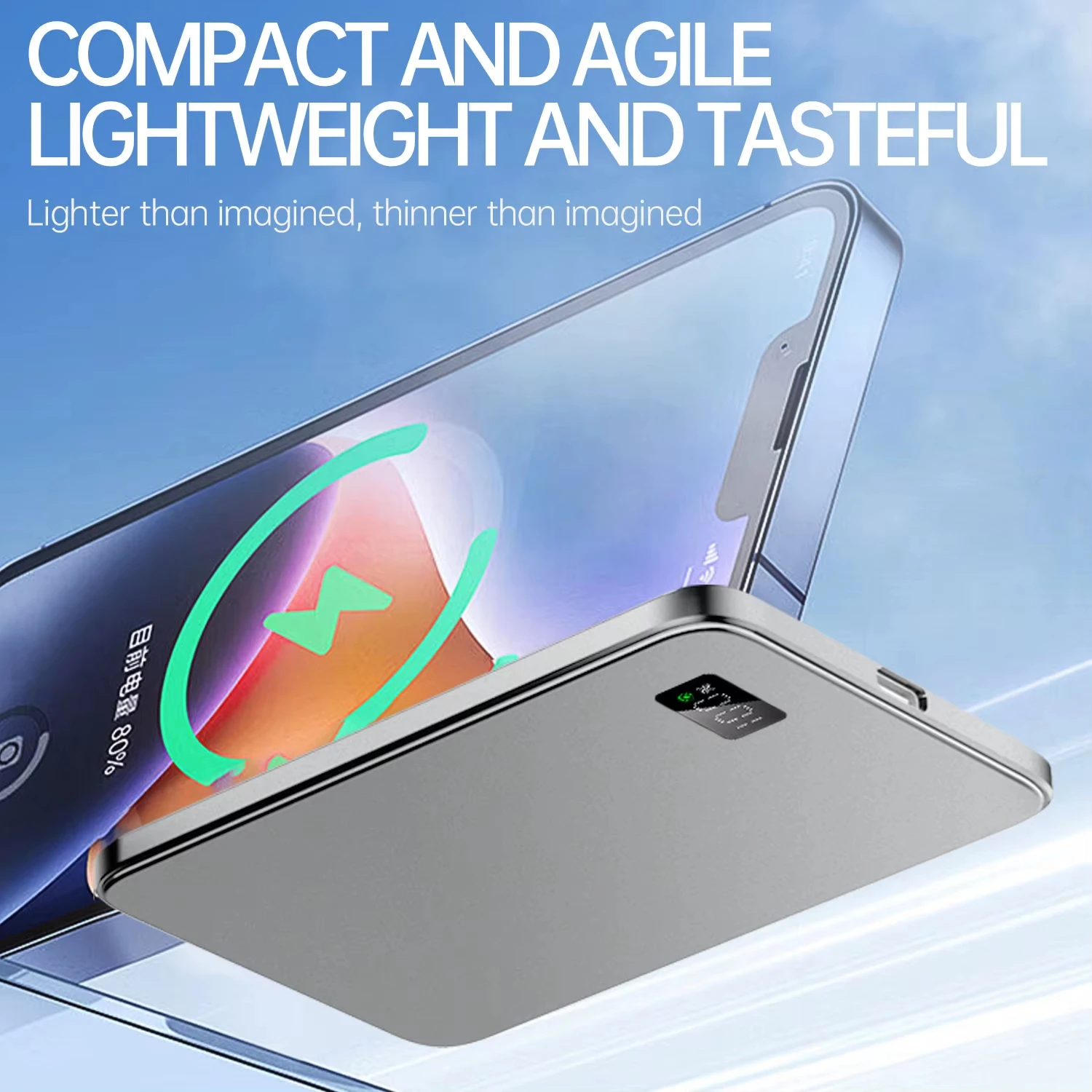 VIVO 50000mAh Ultra Thin Wireless Power Bank For MagSafe Magnetic Fast Charging Portable Battery Display CCC Certification