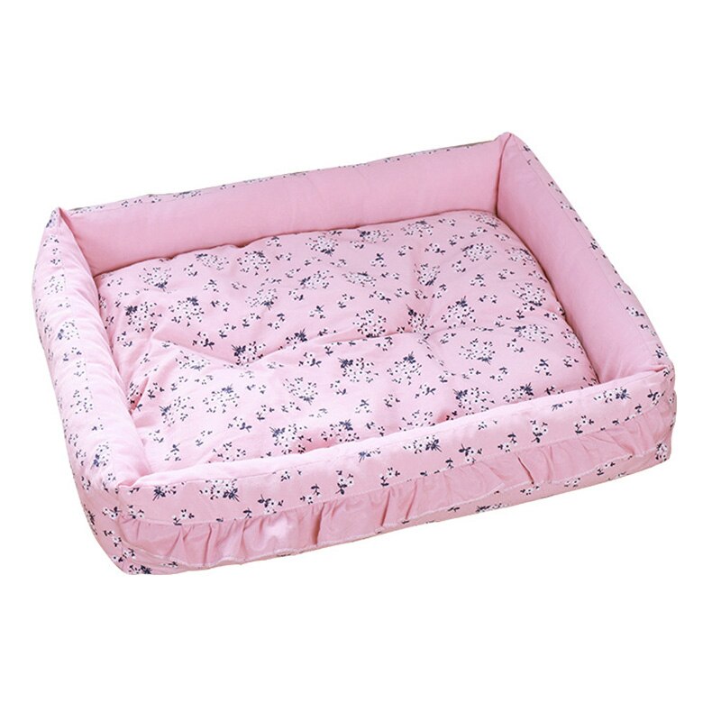 Stor størrelse solseng for katt vaskbar sovepose rosa prikker kurv hundesenger for store hunder vintervarme kennel myke putematter