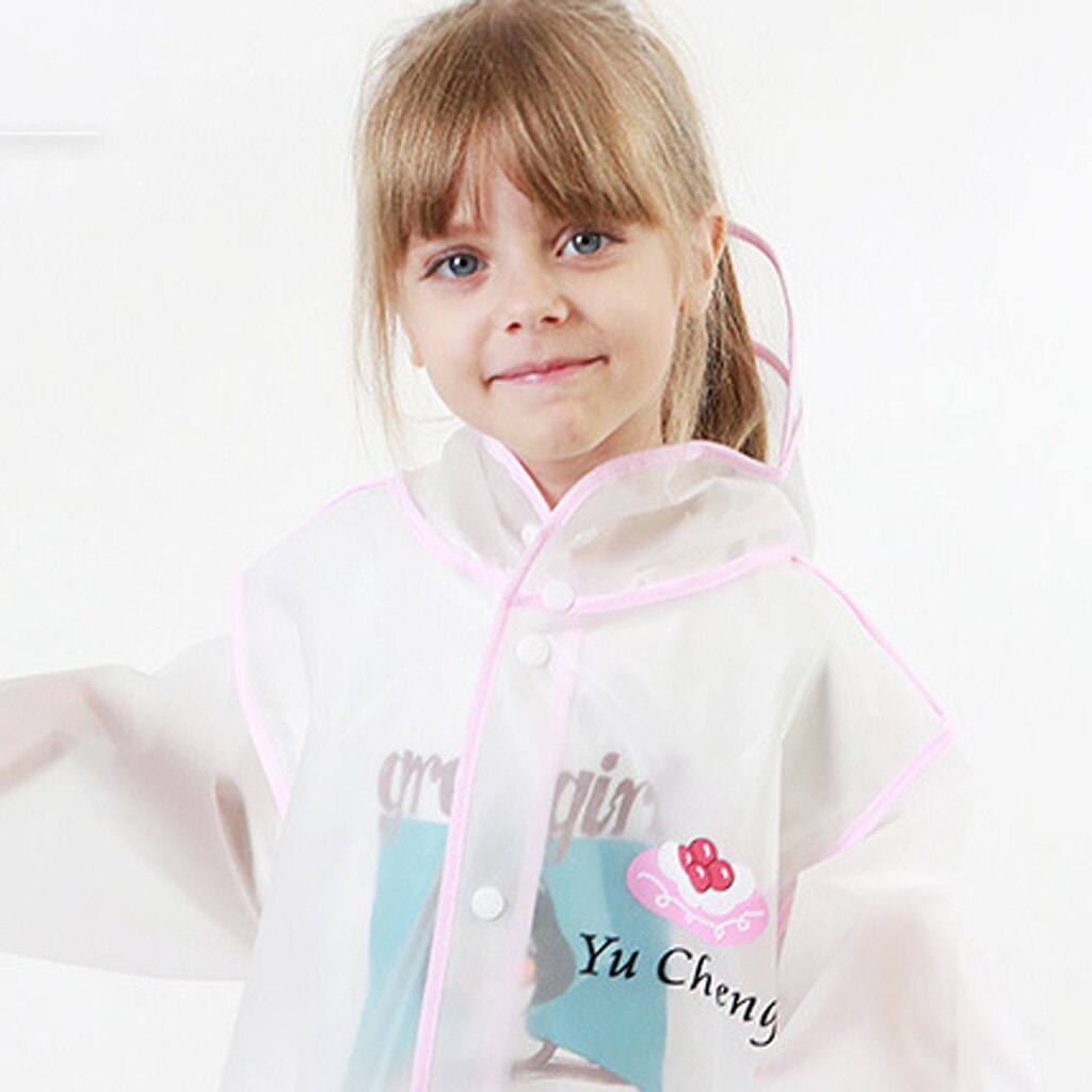Kids Raincoat Clear Rain Jacket Rain Coat Rain Wear for Baby Girls Childr