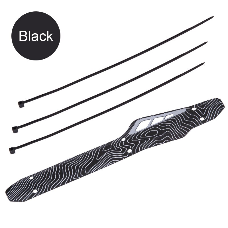 1Pcs Plastic Bike Chain Bescherming Guard Cover Mtb Road Fiets Frame Chain Chainstay Protector Guard Pad Met 3 Mount band: Black