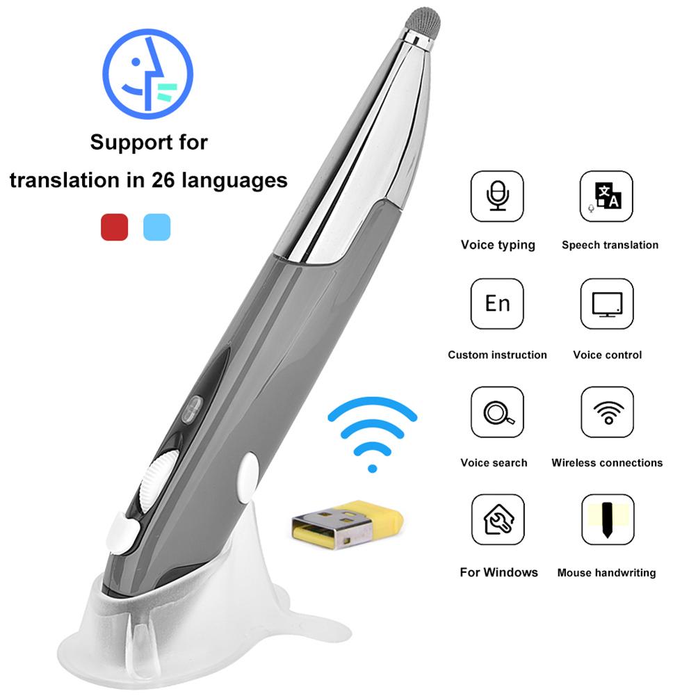 Smart Translator Pen Mouse PR-06S 4-Key Wireless Smart 26 Language Voice Translator Typing Pen Mouse For PC wireless Mouse