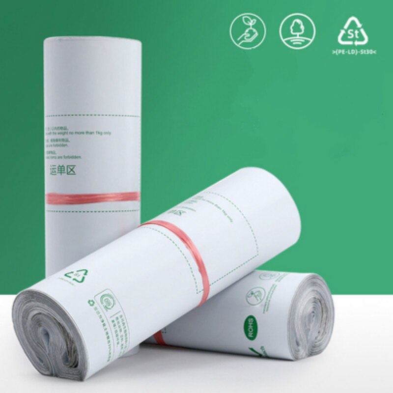 Mail Bags White Bio-based Degradable Courier Bag Eco Courier Waterproof Poly Mailers Self Seal Plastic Mailing Envelope Bag