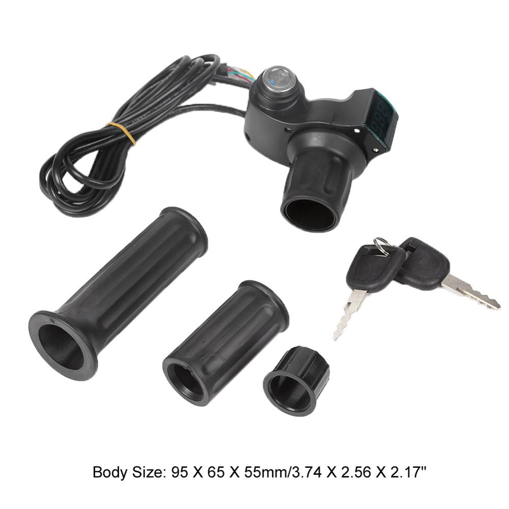 Elsykkel halvt håndledd gasshåndtak spenningsvisning e-sykkel halvgass på elsykkellås nøkkelhåndtak: Default Title