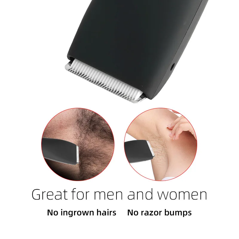 Maquinilla eléctrica para cortar el pelo de la ingle para hombres, recortadora de vello púbico, cortadora de aseo corporal para hombres, depiladora de Bikini, afeitadora recargable