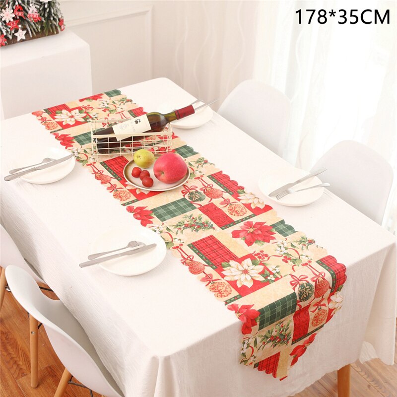 Kerst Tafel Decoraties Kerst Tafelloper Met Kwastje Kerst Stoffen Mat Tafelkleed Kerst Decoraties Voor Huis: G