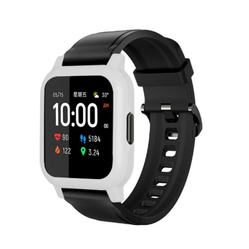 Protector Frame Case Voor Haylou LS02 Smart Horloge Pc Plastic Cover Shell Hard Frame Voor Xiaomi Haylou Ls02 Screen Protector film