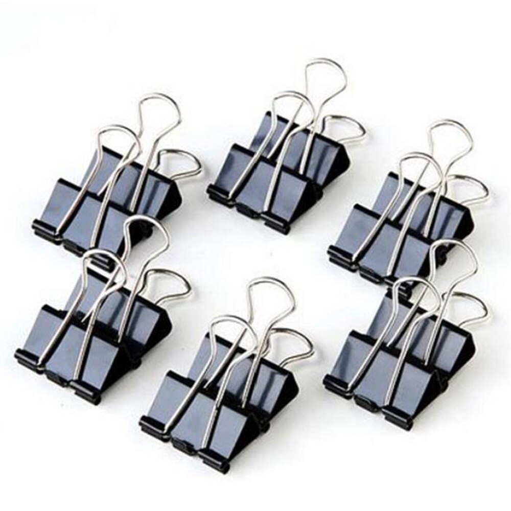 12PCS/Box Metal Clip Large-Headed Binder Clips Office Binding Supplies Combination Set Delicate Stationery Multi-Function Folder
