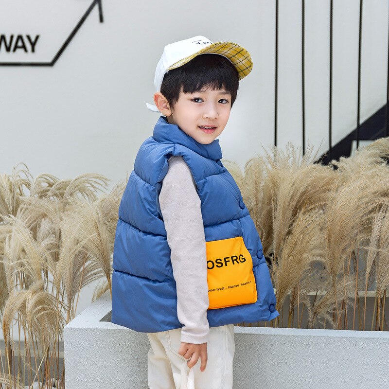 Meisjes jongens casual wintervest baby kinderen warm vest bovenkleding
