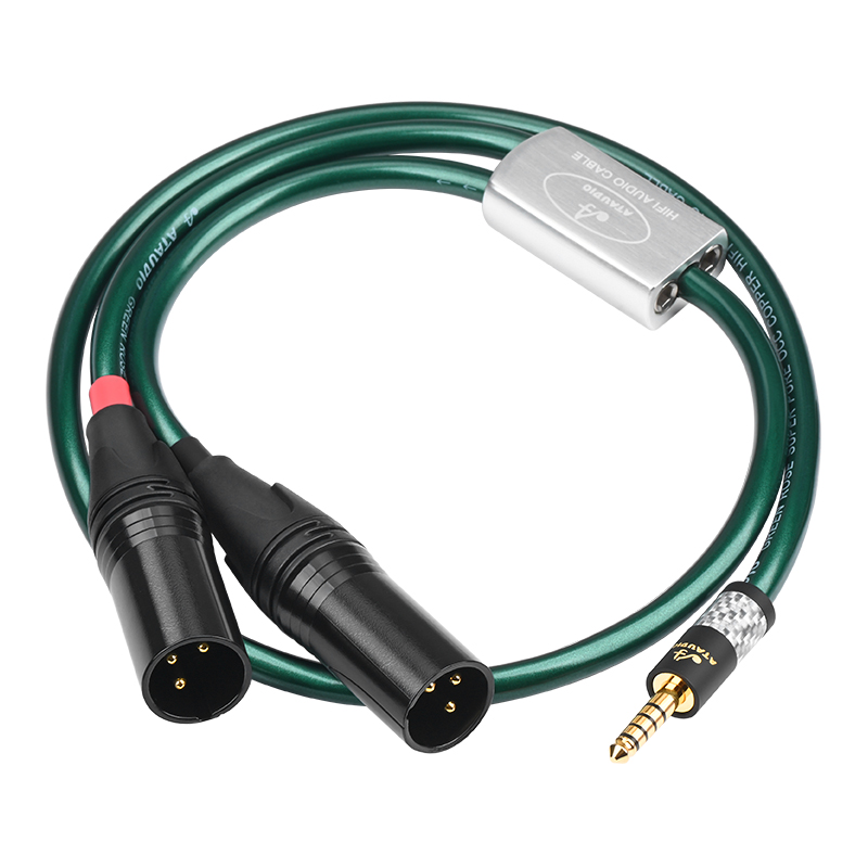 ATAUDIO HIFI 4,4 mm gebalanceerde mannelijke naar dubbele 2xlr 3-pins XLR gebalanceerde mannelijke audio-adapterkabel