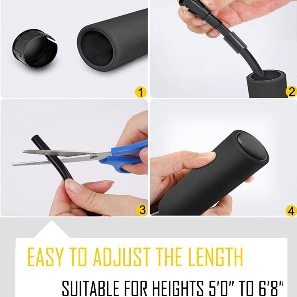 Black Color Jump Skipping Ropes Cable Steel Adjust... – Grandado