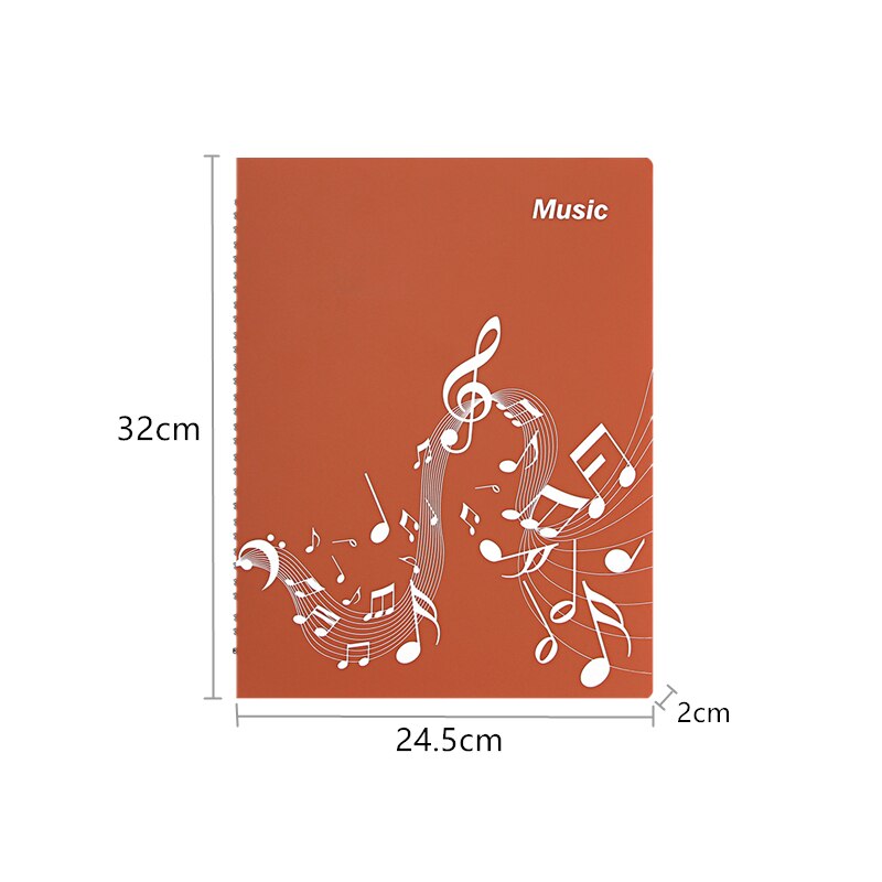 Feuille de papier A4 multicouche pour partition de musique, 40 Pages, format bobine, pratique, Piano, rangement de documents