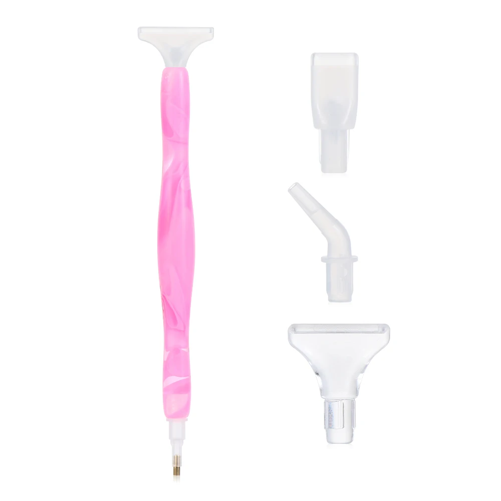 Stylo de peinture au diamant 5D en résine, stylos perceuse à pointe en résine, point de croix, broderie, bricolage, artisanat, nail art, accessoires de couture, , 1 ensemble: vert clair