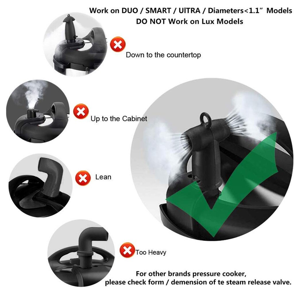 Silicone Steam Release Diverter Compatible Kitchen Accessories For Instantly Pots Pressure Cooker Steam Diverter Home Gadgets