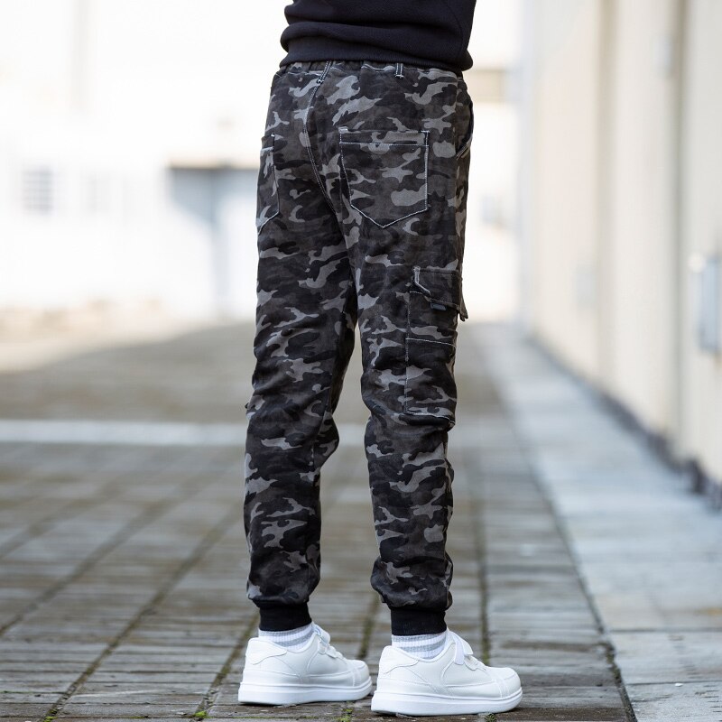 Teenage drengebukser børn efterårsbukser drenge camouflage joggers udendørs forårsbukser store drenge vintertøj 6 8 10 12 14 15 år