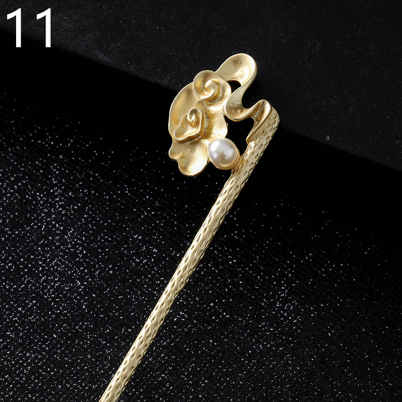 Vintage Hair Sticks Pick For Women Girls Metal Hair Pin Clips Chinese Style Hair Chopsticks Hairpins Jewelry Accessories: 11