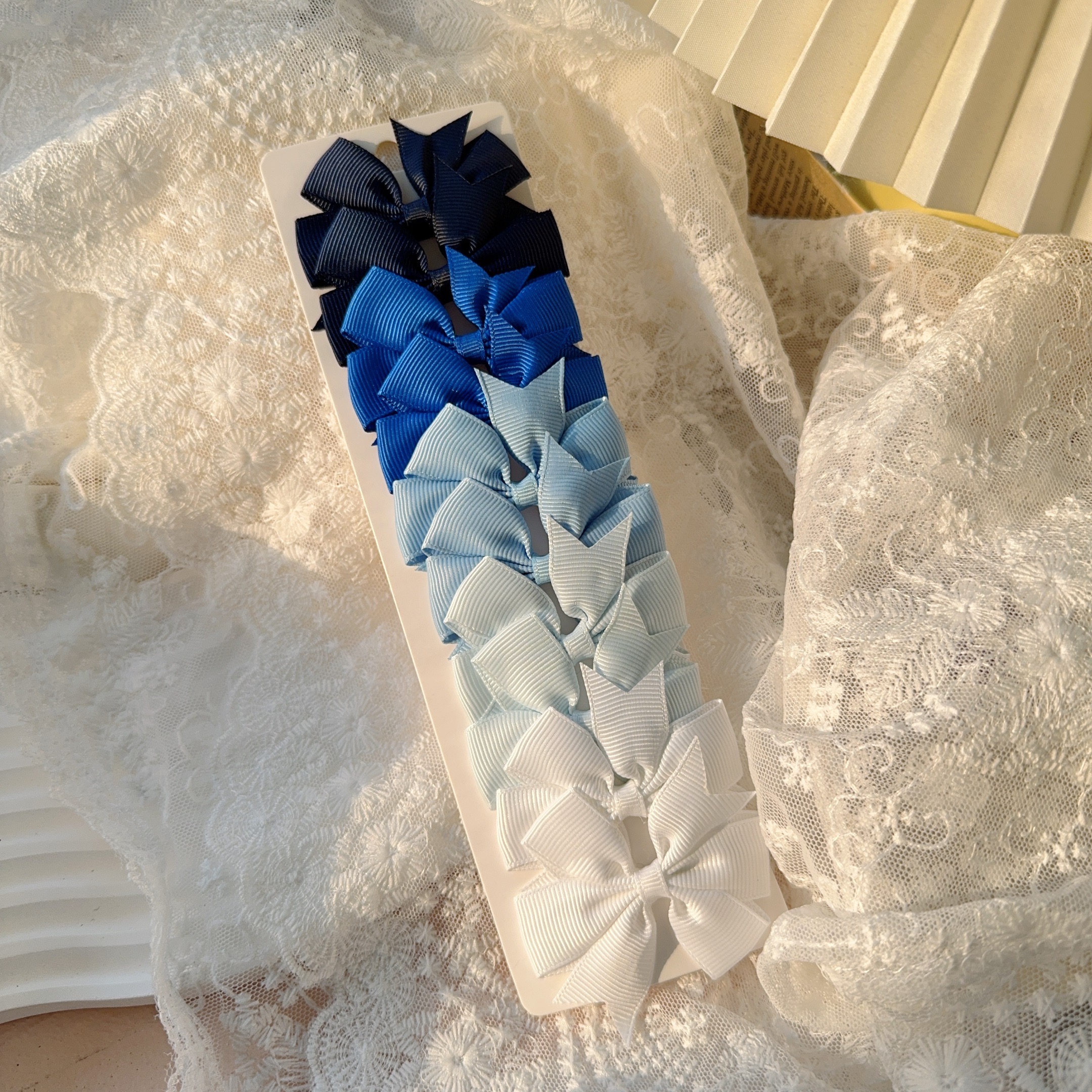 6-10 Uds. Pinzas para el cabello con lazo bonito para niñas, pinzas para el pelo con lazo colorido, pasadores hechos a mano, accesorios para el cabello para niños: Morado