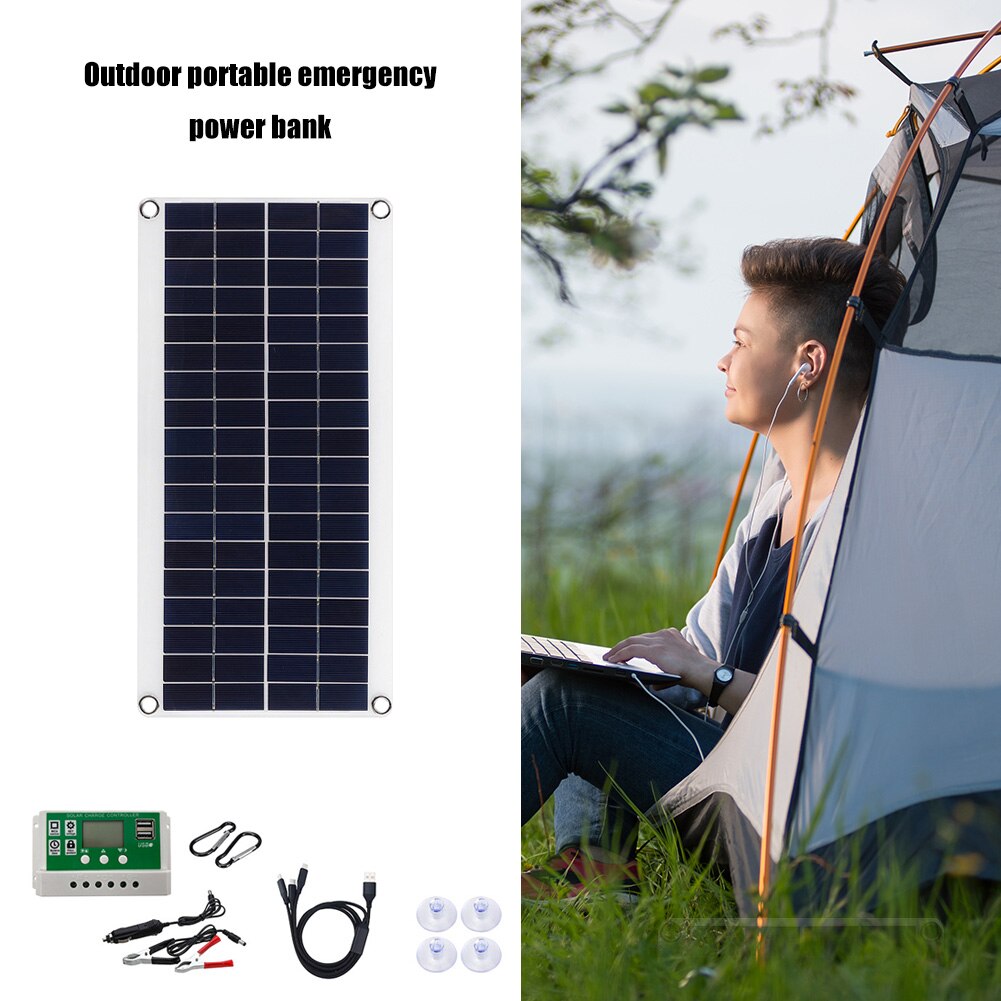 Solar photovoltaic lithium controller system for portable 15W 18V solar panel dual USB solar charger kit for cars and boats