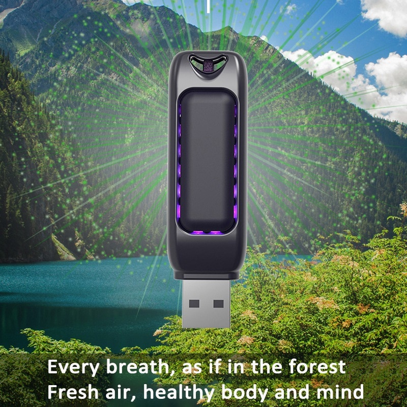 Bærbar mini luftrenser usb negativ ion generator luftrenser til kontor laptop hjemme bil auto luft fersk