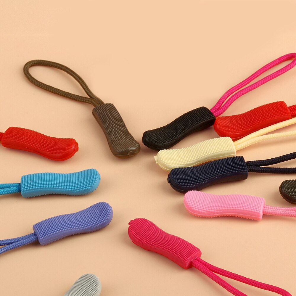 35 pcs Pull Cord Nylon Zipper Pull Cord Resin Pull Cord Pull Cord Nylon Pull Cord Zipper Head for Bag Garments