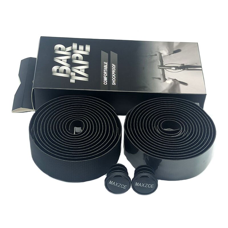 Straße Fahrrad Lenker Band Fahrrad Anti-slip PU Radfahren Lenker Bar Band schwarz Mit Bar Plugs Ultraleicht straße Zubehör: Default Title