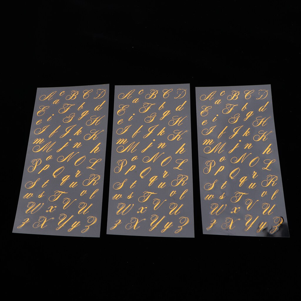 3 Sheet Self Adhesive Alphabet Letters Stickers for Card Making Craft Decoration
