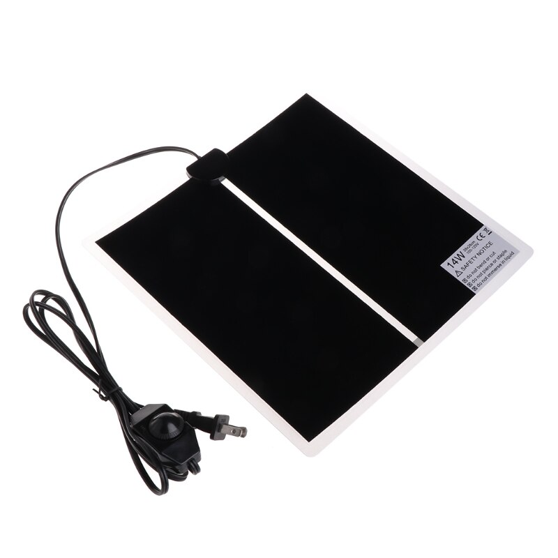 Chauffage à température réglable pour animaux domestiques, amphibiens, tapis de lit, 100-120V, prise US: 14W