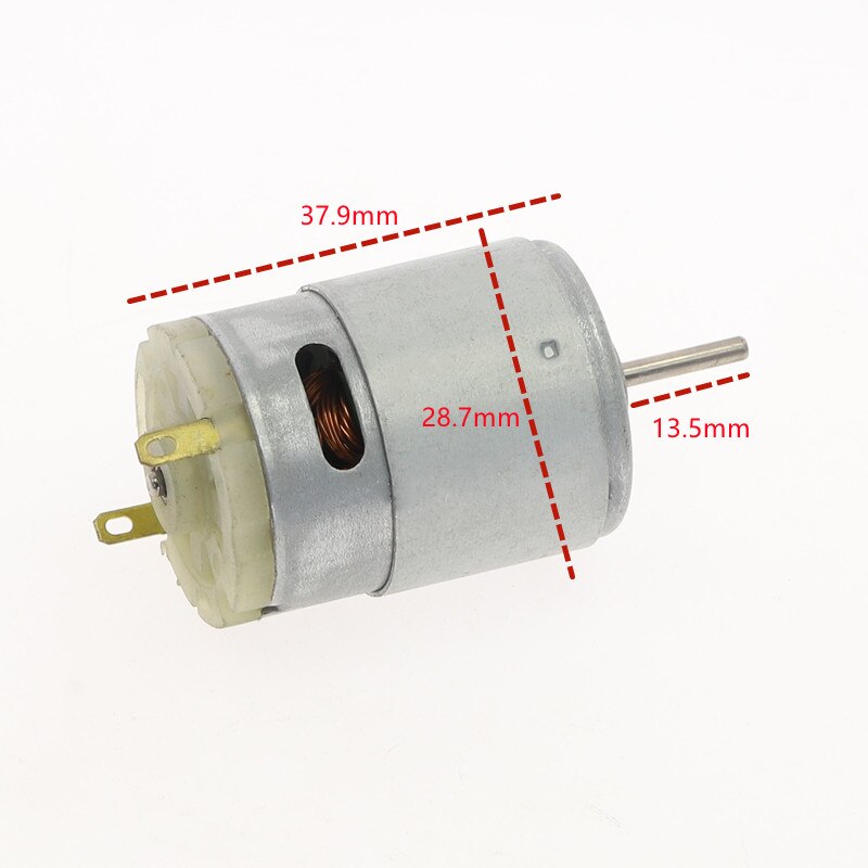 Dc3-12v stora vridmomentmotorer supermodell med höghastighetsmotor märkspänning 9v 20w 380 motor