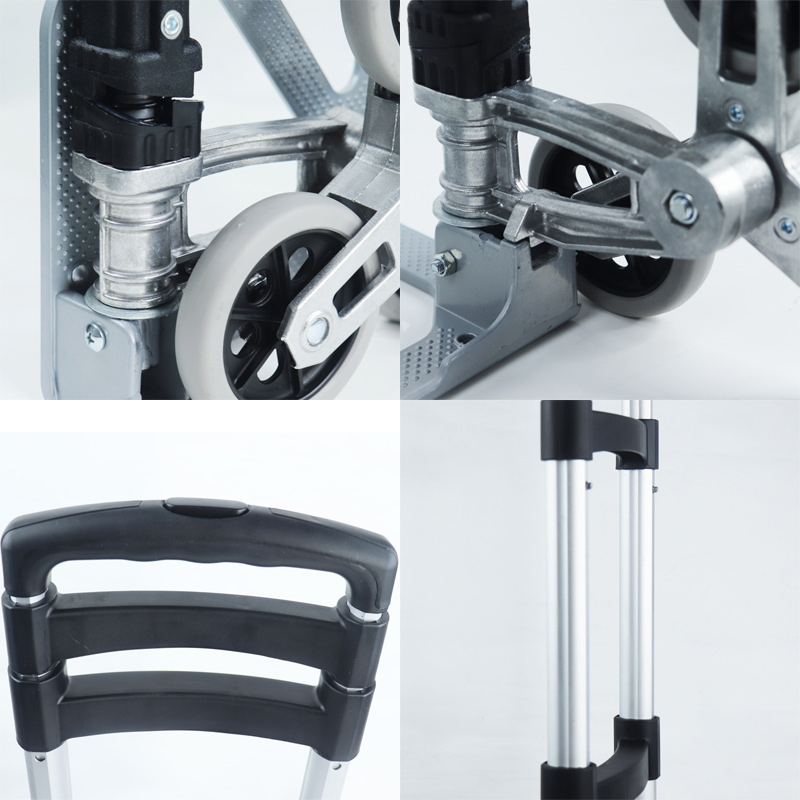 Portable Folding Stair Climbing Cart All Terrain Stair Climbing Hand Truck Trolley for Upstairs Cargo