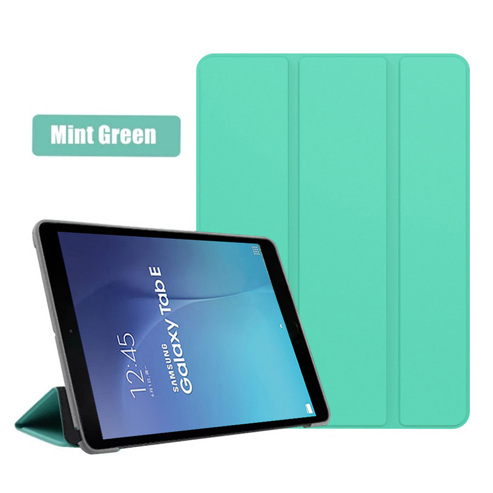 Case for Samsung Galaxy Tab E 9.6 T560 T561 SM-T560 SM-T561 Tablet Funda Slim Stand PU Leather Cover for Samsung Tab E 9.6 Case: Mint Green