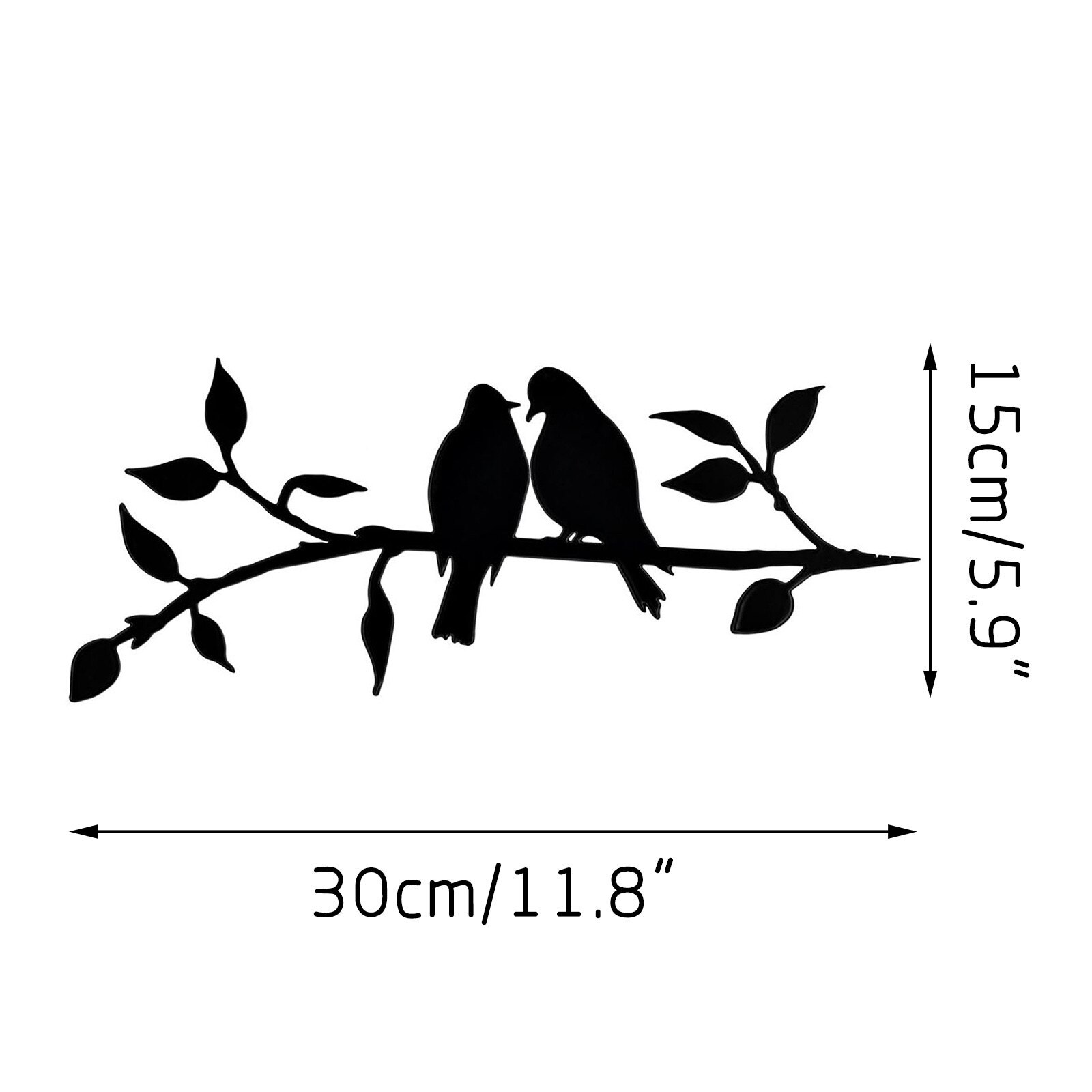 Tuin Art Outdoor Tuin Achtertuin Tak Metalen Rvs Art Metalen Vogel Yard Art Boom Vogel Dier Tuin Decoratie: D