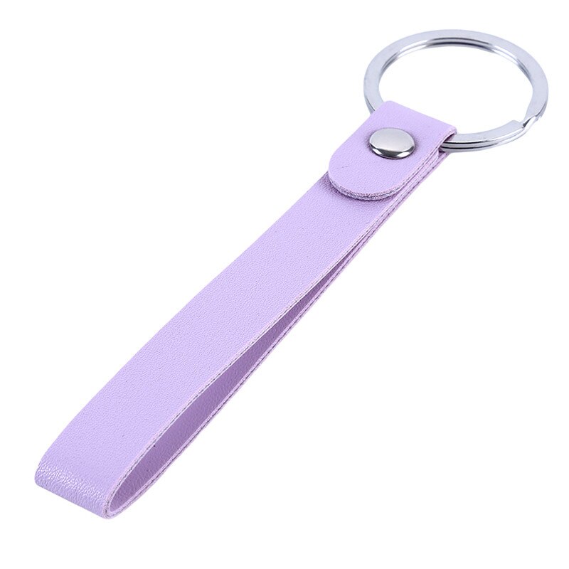 Kreative Tasche Ring Leder Schlüsselring Haushälterin Key Brieftasche Keychain Seil Covers Schlüssel Halter Tasche Organizer Smart Key Brieftasche Fall: purple
