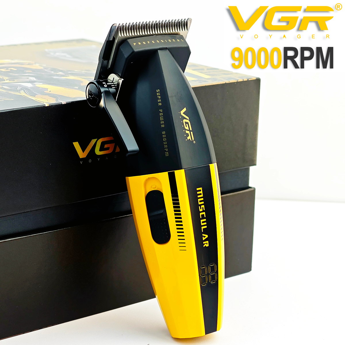 VGR Tondeuse Professionele Haarsnijmachine Kapper Draadloze Tondeuse Metaal 9000 RPM Elektrische Tondeuse voor Mannen V-285