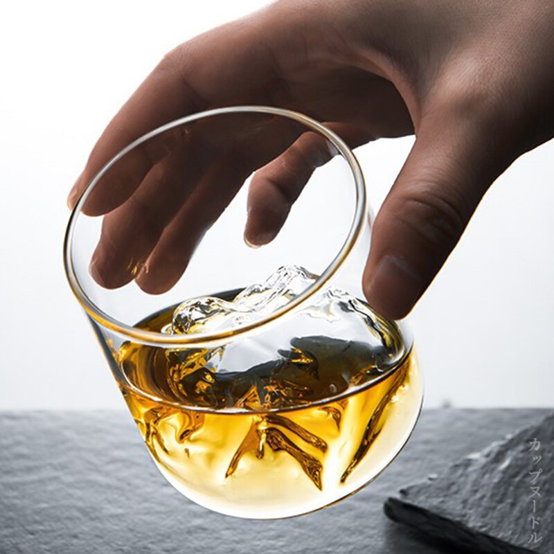 Japan 3D Berg Whiskey Glas Gletscher Altmodische Whiskey Felsen Gläser Whiskey-glas Wodka Tasse Wein Becher