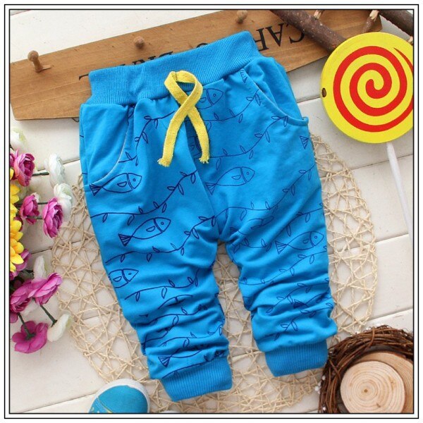 Daivsxicai Lente Mooie Vis Baby Broek Mode Jongen Pasgeboren Baby Broek Katoen kinderen Broek Kleding Herfst 7-24 M: Blue / 24M