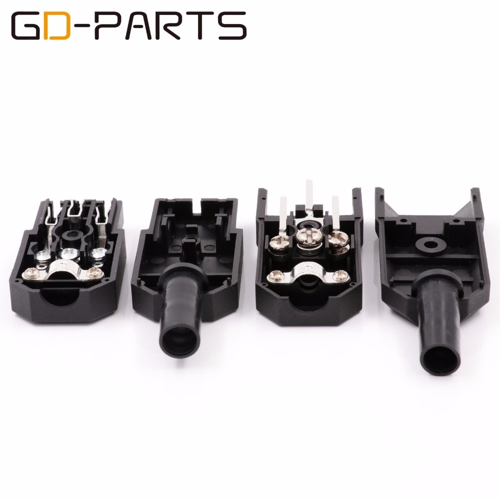 GD-PARTS IEC320 C14 Male Female Power Plug Connector Power Cord Inlet Outlet AC250V 10A Nylon Insulation Brass Conductor CE CCC