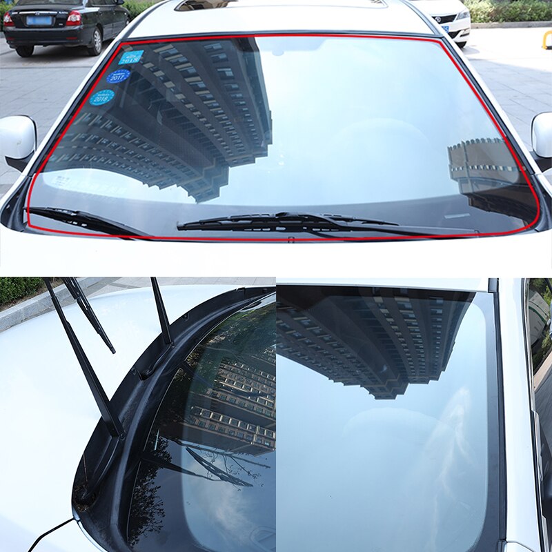 Tiras de sellado para ventana de techo de coche, protección de sellado automático a prueba de polvo, tiras de sellado para parabrisas delantero y trasero, aislamiento acústico, estilo de coche
