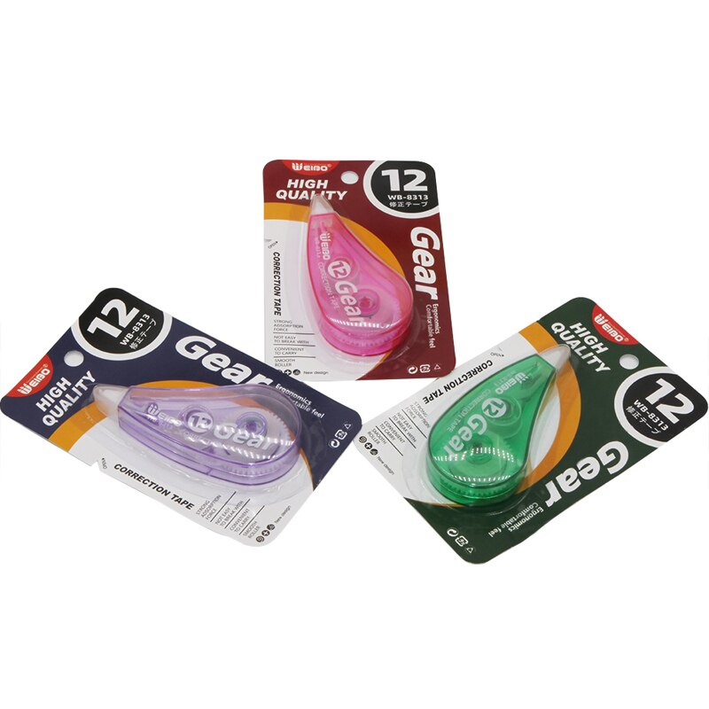 12 unids/pack lindo blanco cinta correcta es cinta Corrector cinta de corrección promocional y la Oficina de la escuela suministros