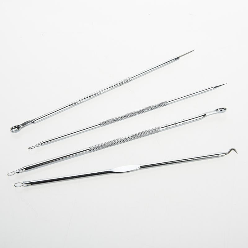 4 pc mee-eters reiniger remover comedonen acne schoonheid vlekjes tool set extractie mee-eter tool reinigings removers  h7 u 0