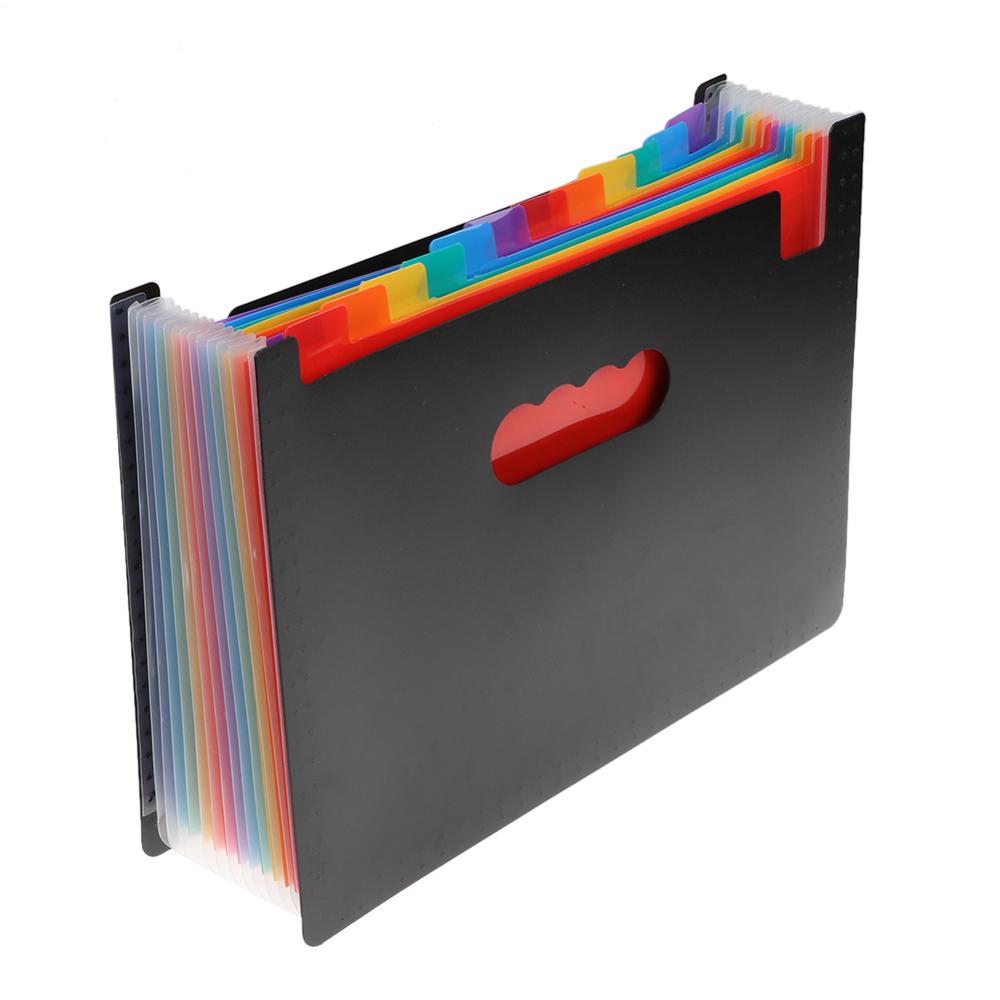 12/24 taschen Ausbau Datei Ordner A4 Regenbogen Klassifizierung Prüfung Papier Tasche Geschäft Ausbau Ordner Einreichung Dokument Halfter: 12 Schicht